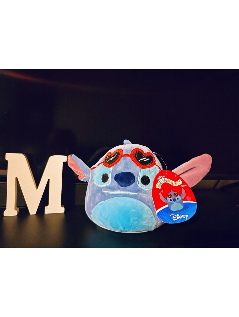 Squishmallow Disney Stitch with Heart Sunglasses 6.5" NWT from Lilo and Stitch